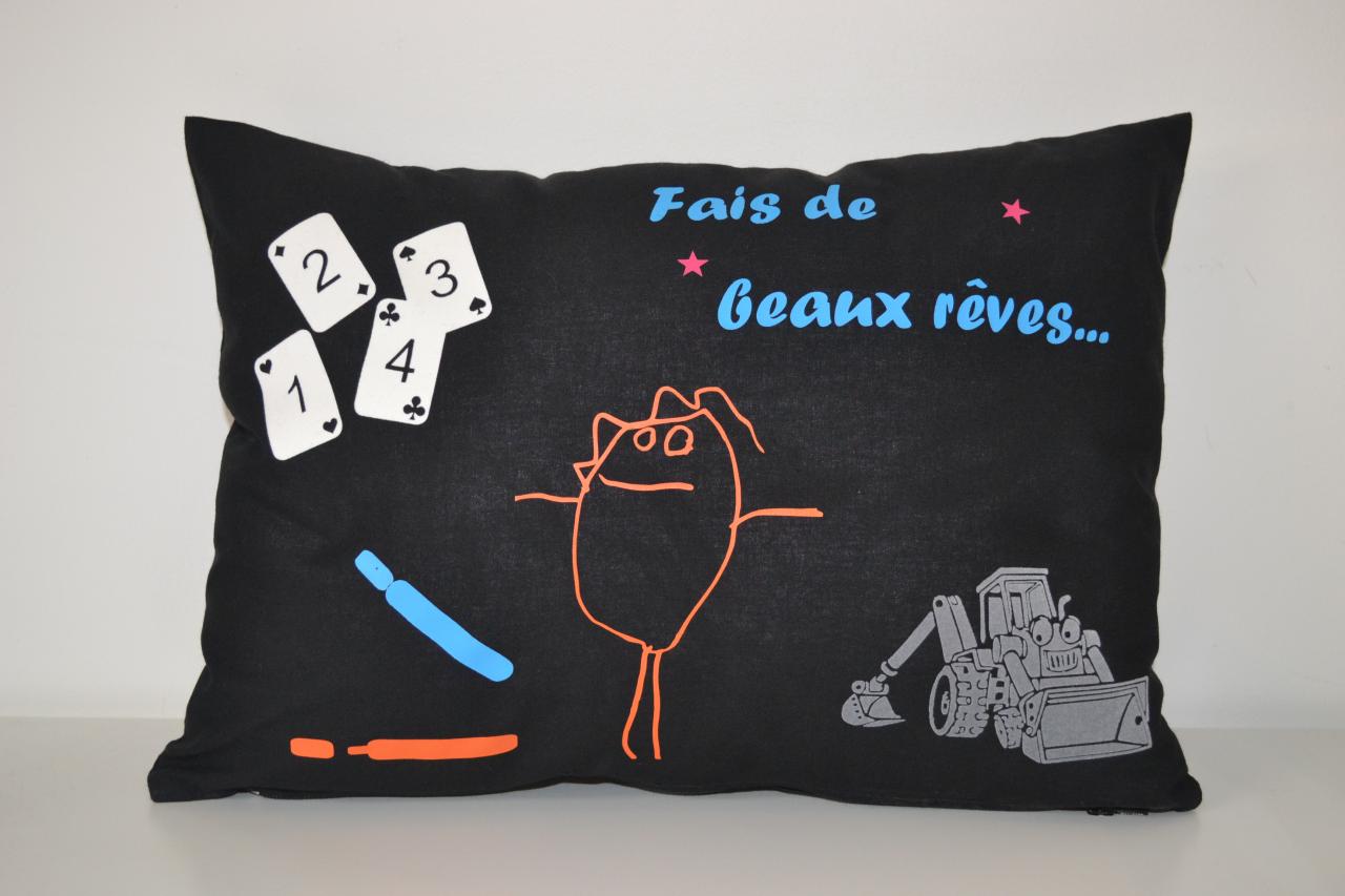 Coussin 35x25 noir