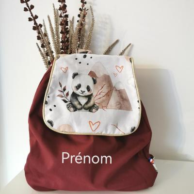 Petit cartable panda montagne