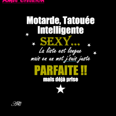 Motarde tatoue parfaite